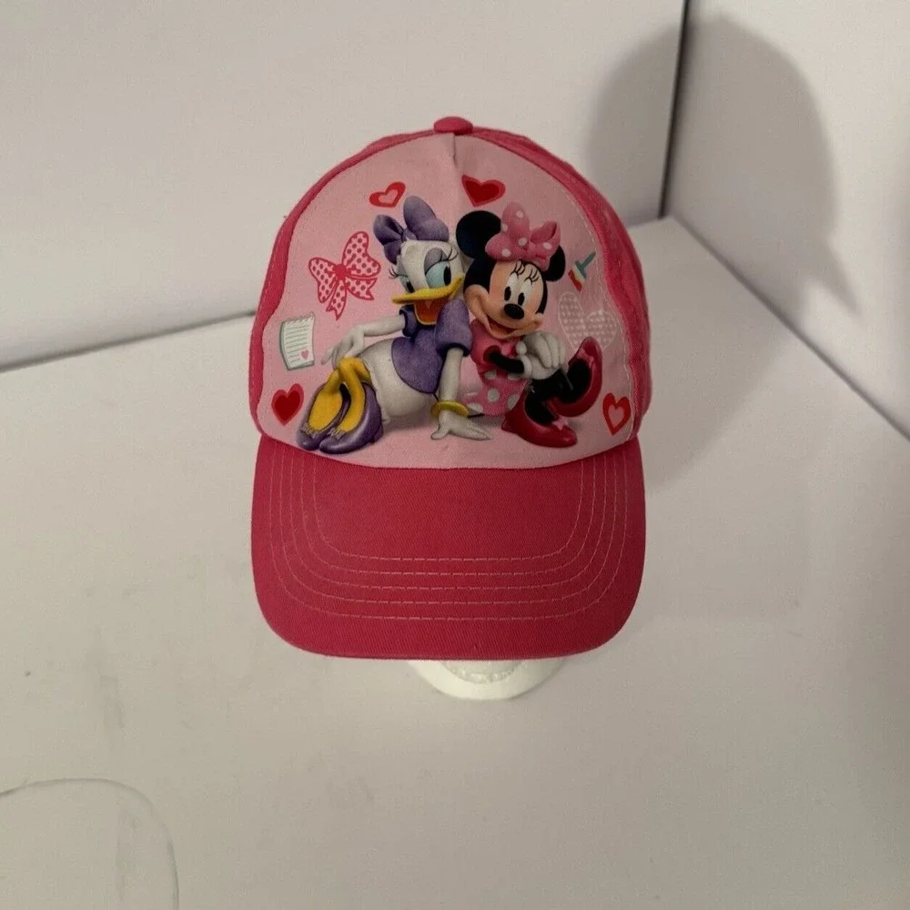 Disney Pink Strapback Hat Graphic‎ Minnie Mouse Daisy Duck-One Size